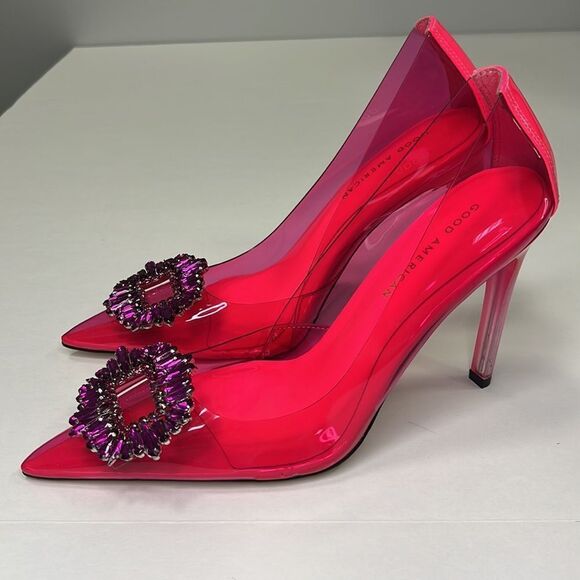 Good American Hot Pink Cinder-f*cking-rella Pump Size 8.5 - Picture 8 of 8